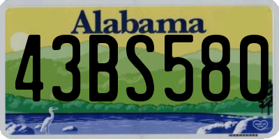 AL license plate 43BS580