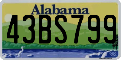 AL license plate 43BS799