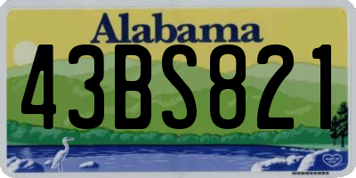 AL license plate 43BS821