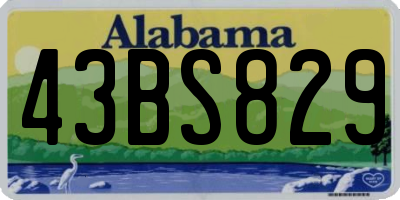 AL license plate 43BS829