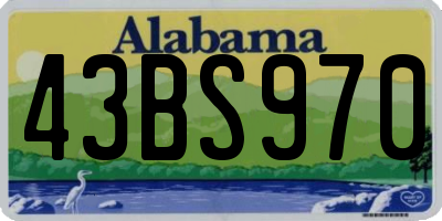 AL license plate 43BS970