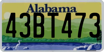 AL license plate 43BT473