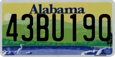 AL license plate 43BU190