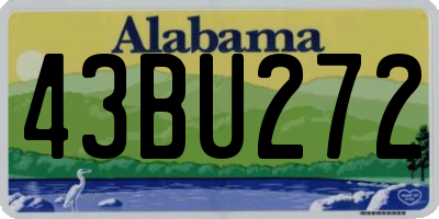 AL license plate 43BU272