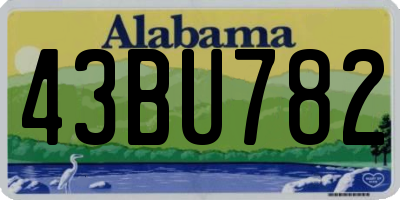 AL license plate 43BU782