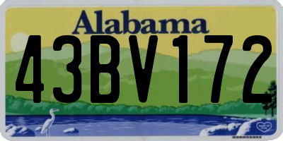 AL license plate 43BV172