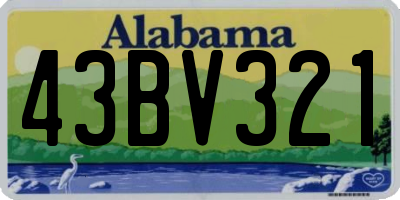 AL license plate 43BV321