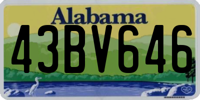 AL license plate 43BV646