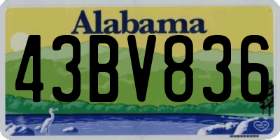 AL license plate 43BV836