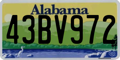 AL license plate 43BV972