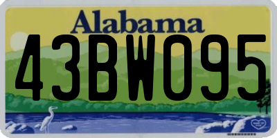 AL license plate 43BW095