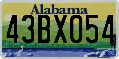 AL license plate 43BX054