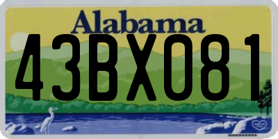 AL license plate 43BX081