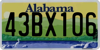 AL license plate 43BX106