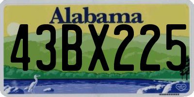 AL license plate 43BX225