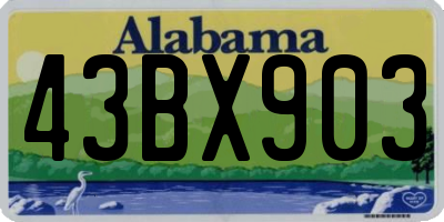 AL license plate 43BX903