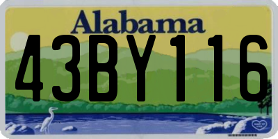 AL license plate 43BY116