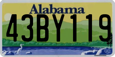 AL license plate 43BY119