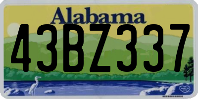 AL license plate 43BZ337