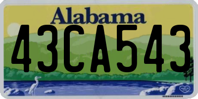 AL license plate 43CA543
