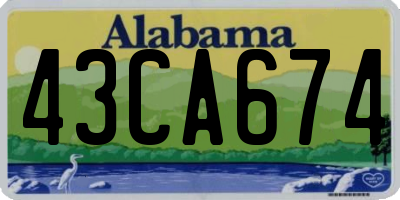 AL license plate 43CA674