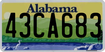 AL license plate 43CA683