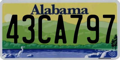 AL license plate 43CA797