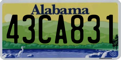 AL license plate 43CA831