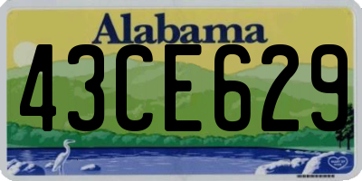 AL license plate 43CE629