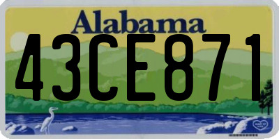 AL license plate 43CE871