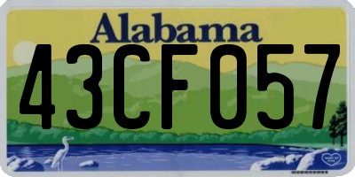 AL license plate 43CF057