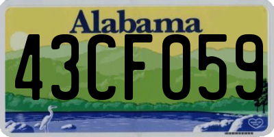 AL license plate 43CF059