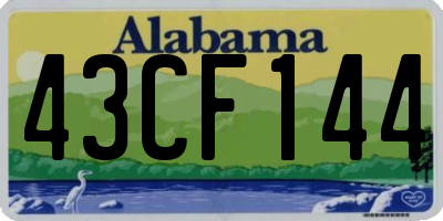 AL license plate 43CF144