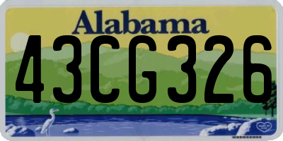 AL license plate 43CG326