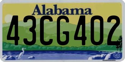 AL license plate 43CG402