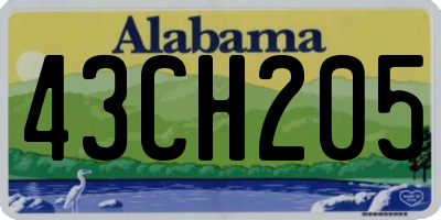 AL license plate 43CH205