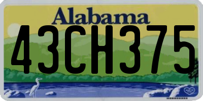 AL license plate 43CH375