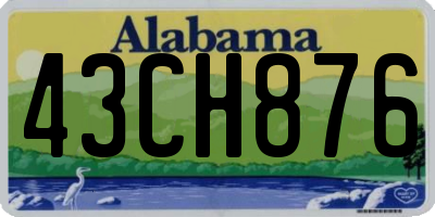 AL license plate 43CH876
