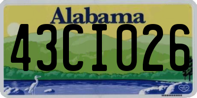 AL license plate 43CI026