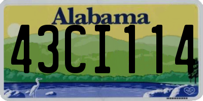 AL license plate 43CI114