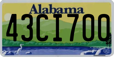AL license plate 43CI700