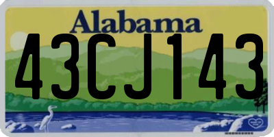 AL license plate 43CJ143