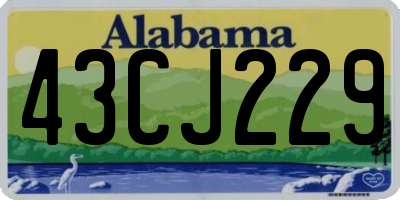 AL license plate 43CJ229