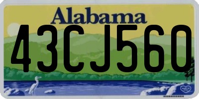 AL license plate 43CJ560