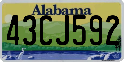 AL license plate 43CJ592