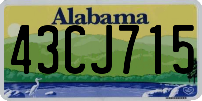 AL license plate 43CJ715
