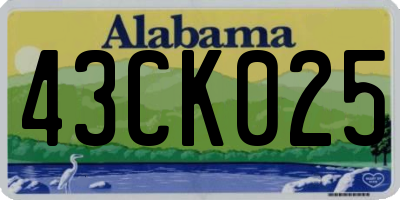 AL license plate 43CK025