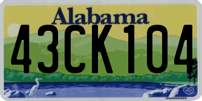 AL license plate 43CK104