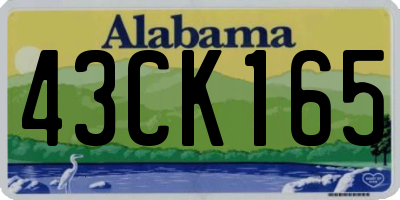 AL license plate 43CK165