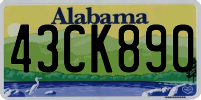 AL license plate 43CK890